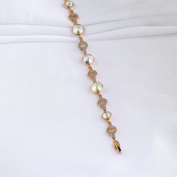 Round Crystal Link Bracelet