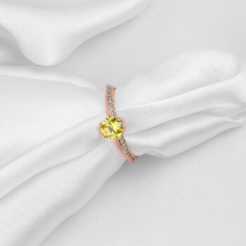 Aurora Glow Yellow Crystal Ring