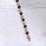 Green Stone Crystal Link Bracelet