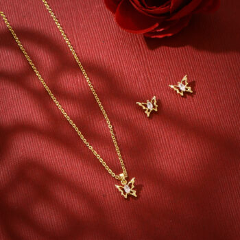 chain pendant earring set