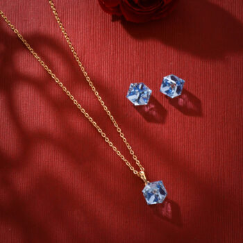 chain pendant earring set