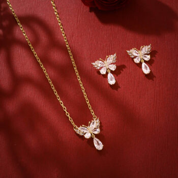 chain pendant earring set