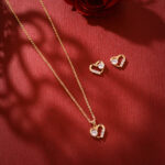 chain pendant earring set