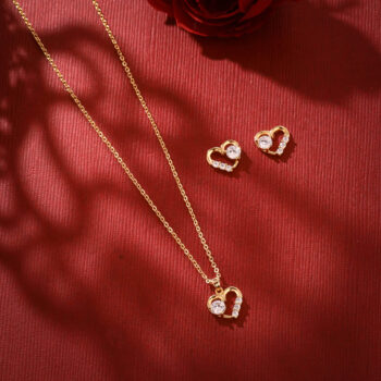 chain pendant earring set