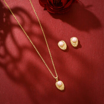 chain pendant earring set